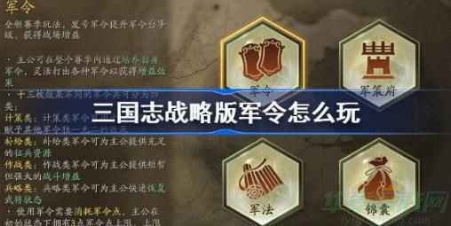 三国志战略版军令玩法介绍